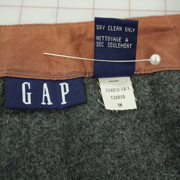 Gap Wool Skirt Grey Size 12 - Picture 8 of 8